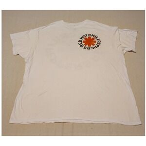 Red Hot Chili Peppers Asterisk Logo White Graphic T-Shirt Mens 2XL Blackout Tee